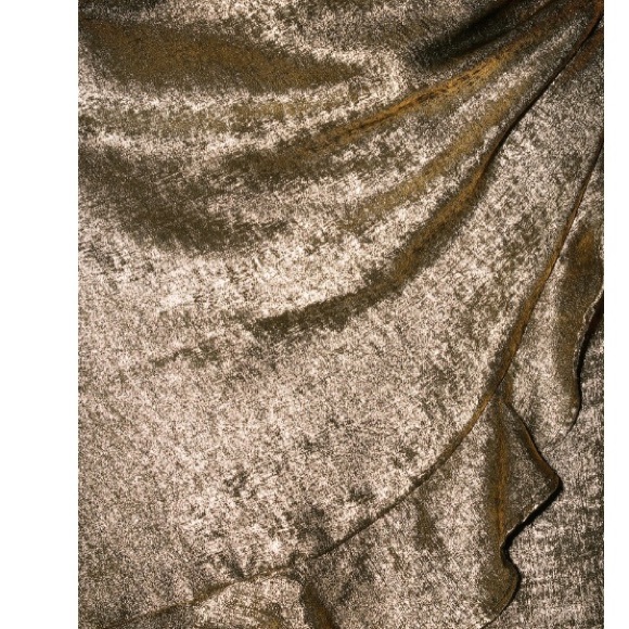 NWT J.O.A. Gold Metallic Wrap Dress - Picture 9 of 16